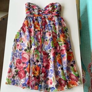 Betsey Johnson floral strapless size 4 dress